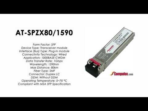 AT-SPZX80/1590  |  Allied Telesis Compatible 1000BASE-CWDM 1590nm 80km SFP