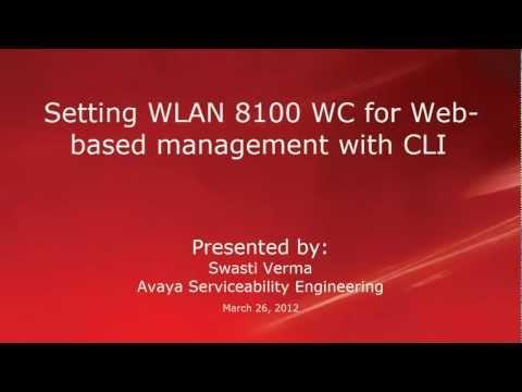 How To Configure An Avaya WLAN 8100 WC For Web-based Management From The CLI