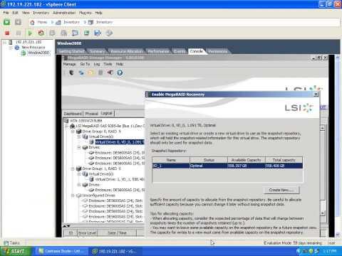 Configure MegaRAID Recovery Under Virtual Server