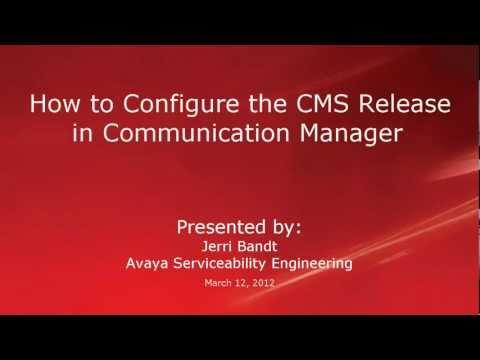 How To Configure The Avaya CMS Release In Avaya Communication Manager