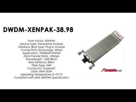 DWDM-XENPAK-38.98  |  Cisco Compatible 10GBASE-DWDM XENPAK 1538.98nm 80km