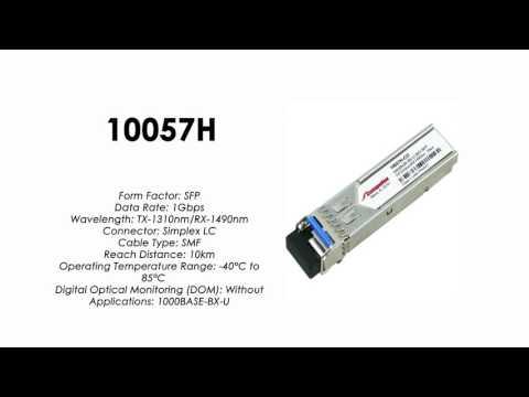 10057H  |  Extreme Networks Compatible 1000BASE-BXU SFP Tx1310nm/Rx1490nm 10km Industrial