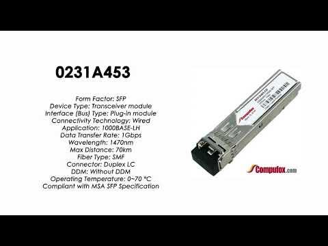 0231A453  |  Huawei Compatible SFP 1000BASE-CWDM 1470nm SMF 70km