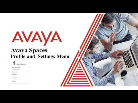Avaya Spaces Profile And Settings
