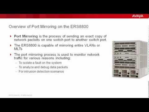 How To Configure Port Mirroring On The Avaya ERS8800