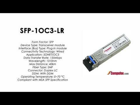 SFP-1OC3-LR  |  Juniper Compatible OC-3 SFP 1310nm 40km SMF