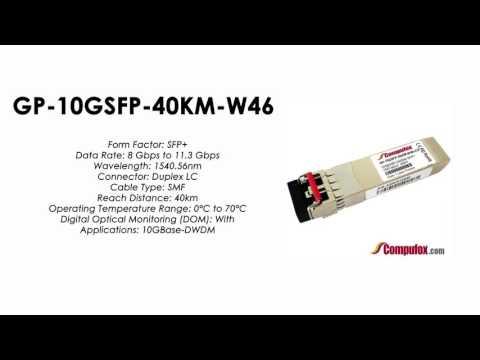 GP-10GSFP-40KM-W46  |  Force10 Compatible 10GBase-DWDM SFP+ 1540.56nm 40km SMF