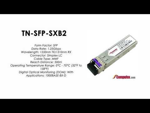 TN-SFP-SXB2  | Transition Compatible 1000BASE-BX SFP 1550nmTx/1310nmRx MMF 500m