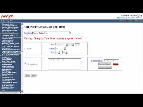 How To Configure NTP Server On Message Storage Server