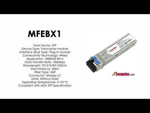 MFEBX1  |  Linksys/Cisco Compatible 100Base-BX-U Tx1310nm/Rx1550nm 20km SFP