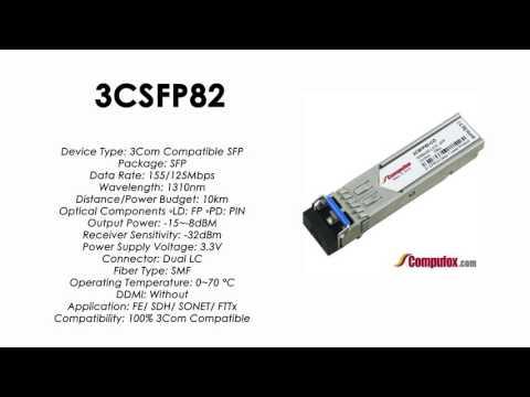 3CSFP82  |  3Com Compatible 100BASE-LX10 1310nm 10km SFP
