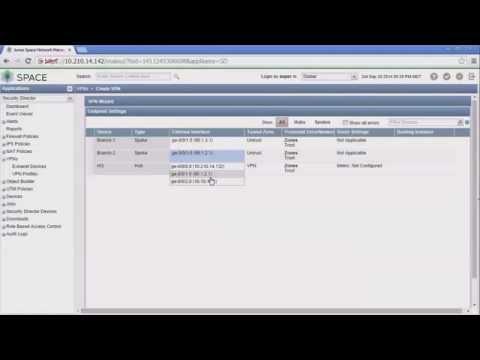 Junos Space Security Director - Hub And Spoke VPNs