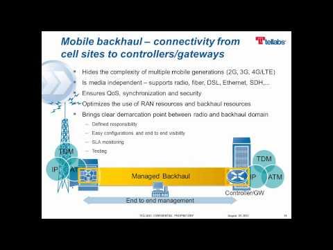 Tellabs Webinar: Small Cell Backhaul: What, Why And How August 29, 2012