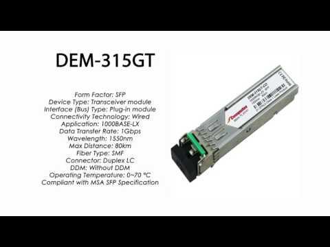 DEM-315GT  |  D-Link Compatible 1000Base-ZX SFP 1550nm 80km