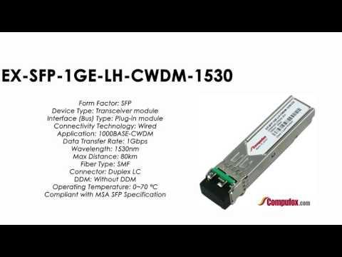 EX-SFP-1GE-LH-CWDM-1530  | Juniper Compatible 1000Base-CWDM SFP 1530nm 80km SMF
