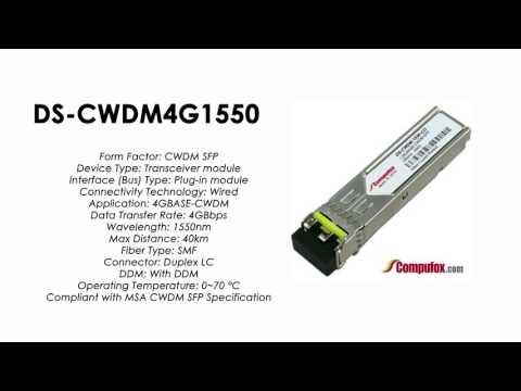 DS-CWDM4G1550  |  Cisco Compatible 1550nm CWDM 1/2/4-Gbps Fibre Channel SFP