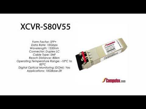 XCVR-S80V55  |  Ciena Compatible 10GBase-ZR 80km 1550nm SFP+