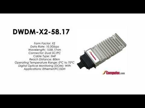 DWDM-X2-58.17  |  Cisco Compatible 10GBASE-DWDM X2 1558.17nm 80km