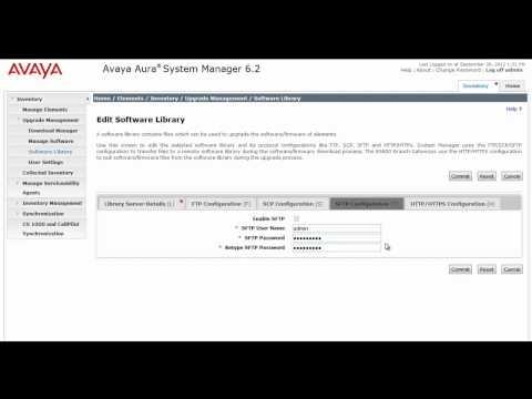 Configuring Avaya Aura System Manager Software Library For Avaya B5800 Branch Gateway