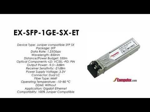 EX-SFP-1GE-SX-ET  | Juniper Compatible 1000BASE-SX SFP 850nm 550m MMF