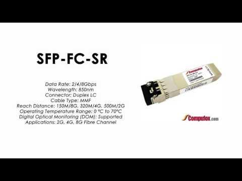 SFP-FC-SR  |  Alcatel Compatible 2/4/8Gbps 850nm 500m SFP+