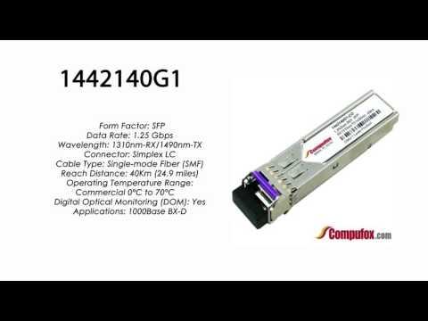 1442140G1  |  Adtran Compatible 1.25Gbps 1310nmRx/1490nmTx 40km SFP