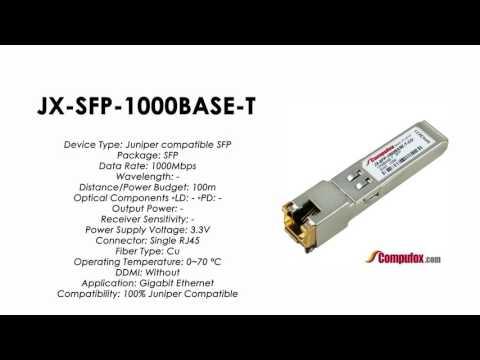 JX-SFP-1000BASE-T  |  Juniper Compatible 1000BASE-T SFP RJ45 100m
