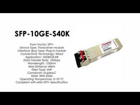SFP-10GE-S40K  |  ZTE Compatible 10GBase-ER SFP+ SMF 40km 1550nm