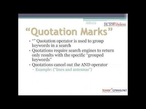Towercrews.net Webinar: How To Use Boolean Logic To Source Candidates