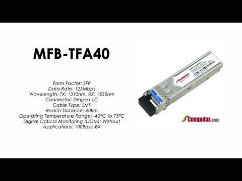 MFB-TFA40  |  Planet Compatible 100Base-BX Tx1310nm/Rx1550nm 40km SFP