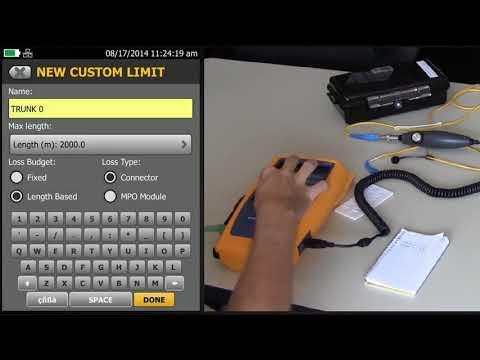 Custom Fixed Loss Limits In The CertiFiber® Pro: By Fluke Networks