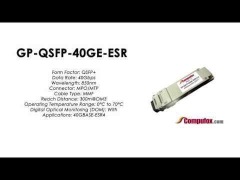 GP-QSFP-40GE-ESR | Force10 Compatible 40GBase-ESR4 QSFP+ 300m 850nm