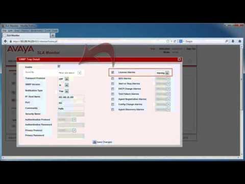 Configuring SLA Mon SNMP Trap Details For Avaya Diagnostics Server 2.0