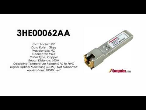3HE00062AA  |  Alcatel Compatible 1000Base-TX RJ45 100m SFP