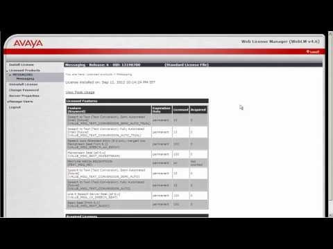 How To Install License File On Avaya Aura Messaging