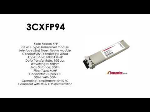 3CXFP94  |  3Com Compatible 10GBASE-SR 850nm 300m XFP