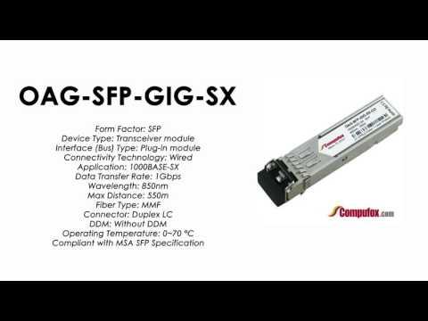 OAG-SFP-GIG-SX  |  Alcatel Compatible 1000Base-SX 850nm 550m SFP