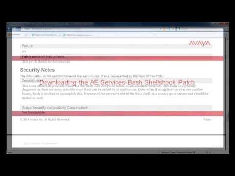 Avaya Aura Application Enablement AE Services Bash Shellshock Remediation