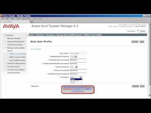 How To Configure System Manager And Session Manager 6.2 To Alarm To A SAL Gateway Using SNMPv3