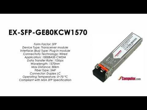 EX-SFP-GE80KCW1570   | Juniper Compatible 1000BASE-CWDM SFP 1570nm 80km SMF