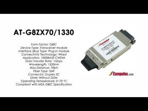 AT-G8ZX70/1330  |  Allied Telesis Compatible 1000Base-CWDM 1330nm 70km GBIC