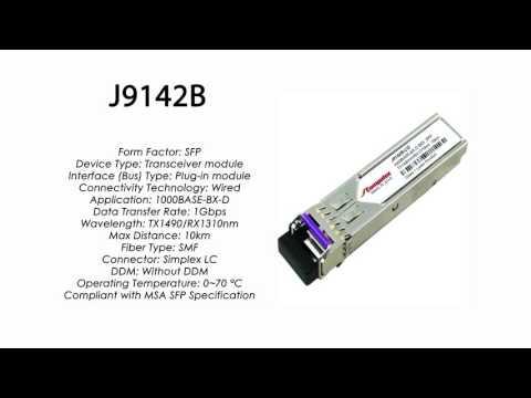 J9142B  |  HP Compatible 1000Base-BX-D BiDi TX1490/RX1310nm 10km