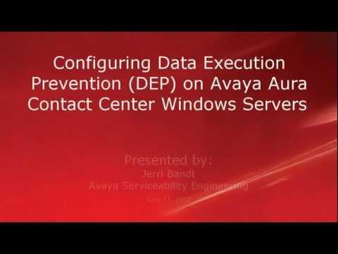 How To Configure Data Execution Prevention On Avaya Aura Contact Center Windows Servers