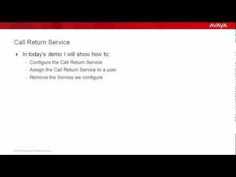 How To Configure Call Return Service In Avaya AS5300