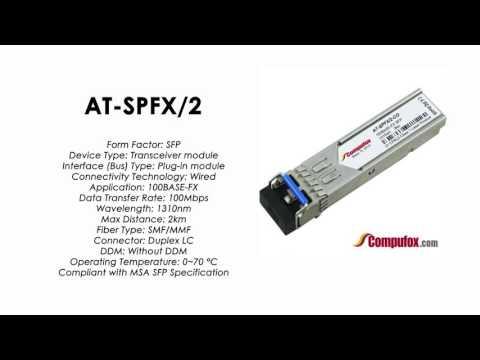 AT-SPFX/2  |  Allied Telesis Compatible 100Mbps 2km 1310nm SFP