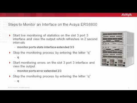 How To Monitor An Interface On The Avaya ERS8800