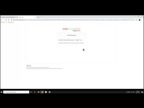 Avaya Cloud Office Quick Tip Video: Reset My User Password