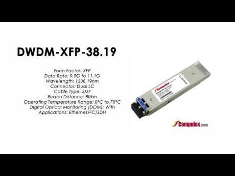 DWDM-XFP-38.19  |  Cisco Compatible 10GBASE-DWDM XFP 1538.19nm 80km