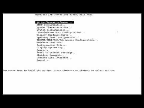 Setting Avaya WLAN 8100 WC To Factory Defaults With CLI