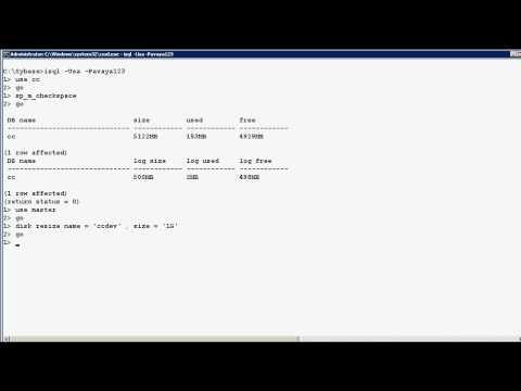 How To Resize Avaya Customer Interaction Express Database Size From Sybase 15 Command Line